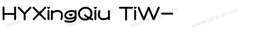 HYXingQiu TiW字体转换